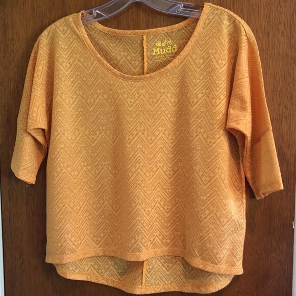 Mudd, Orange, Lightweight, Cropped, Short Sleeve, Top, Size: Extra Small - Picture 1 of 9
